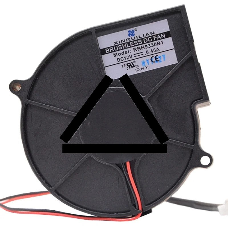 XINRUILIAN RBH9330B1 12V 0.45A 2 Wires Blower Cooling Fan