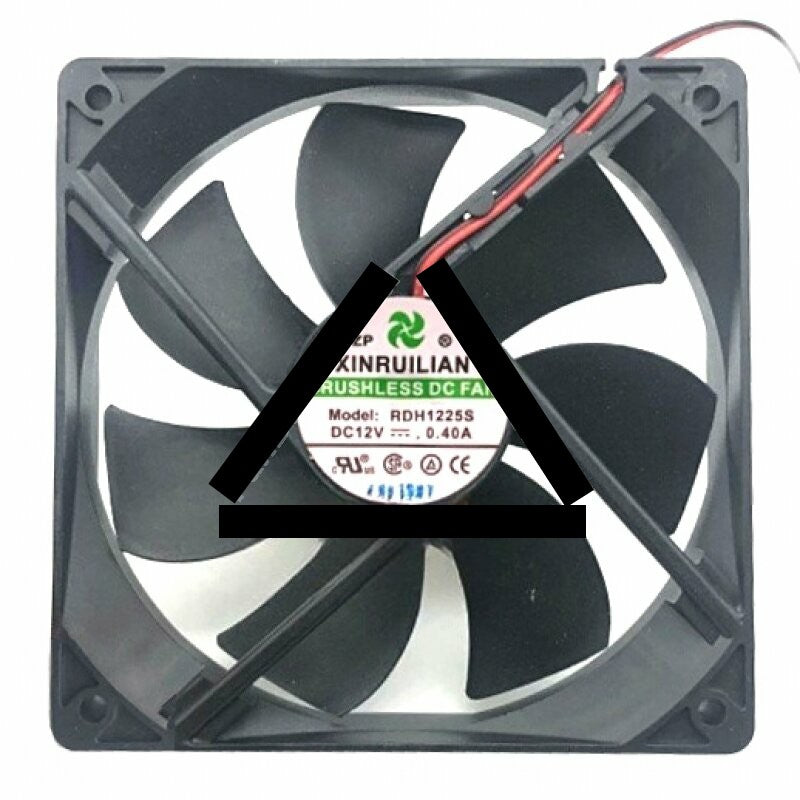 XINRUILIAN RDH1225S DC 12V 0.40A 2 Wires Axial Cooling Fan
