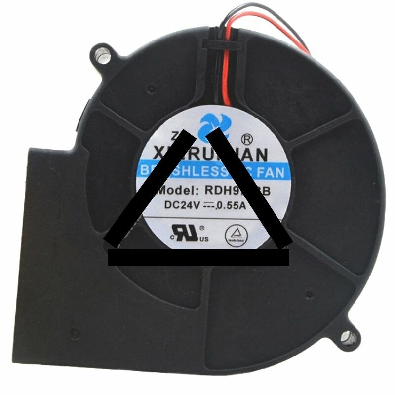 XINRUILIAN RDH9733B 24V 0.55A 2 Wires DC Brushless Blower Cooling Fan