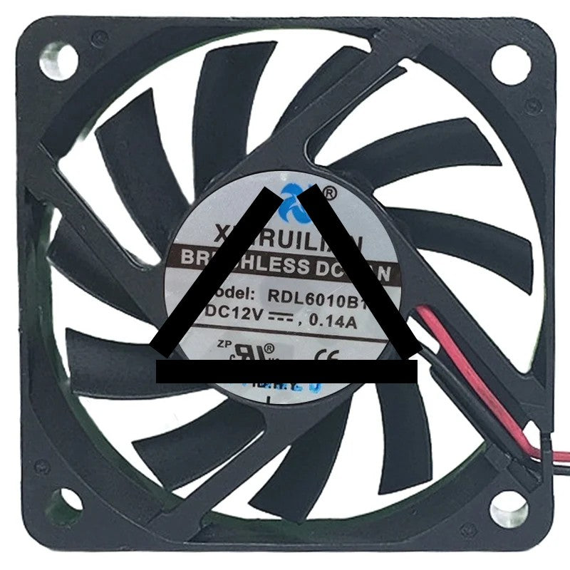 XINRUILIAN RDL6010B1 12V 0.14A DC Brushless 2 Wires Axial Cooling Fan