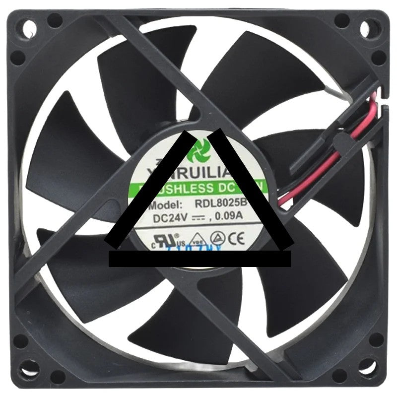 XINRUILIAN RDL8025B 24V 0.09A DC Brushless 2 Wires Axial Cooling Fan
