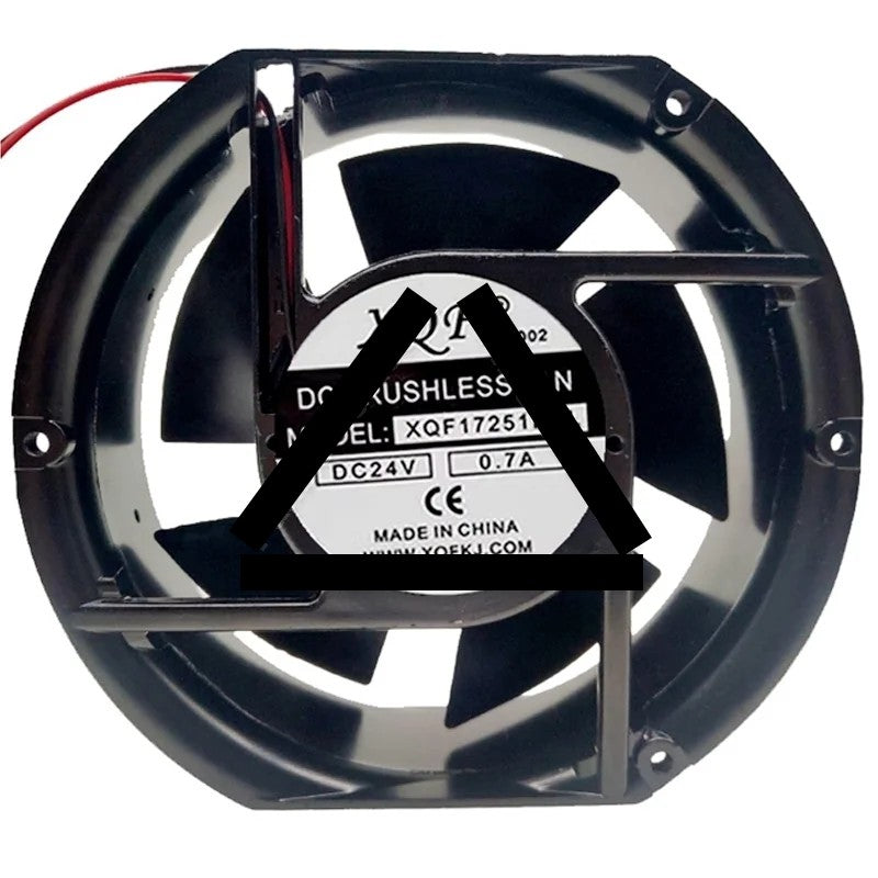 XQF XQF17251HBL DC 24V 0.7A 2 Wires DC Brushless Axial Cooling Fan