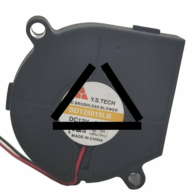 Y.S.TECH BD125015LB DC 12V 0.08A 2 Wires Brushless Blower Cooling Fan