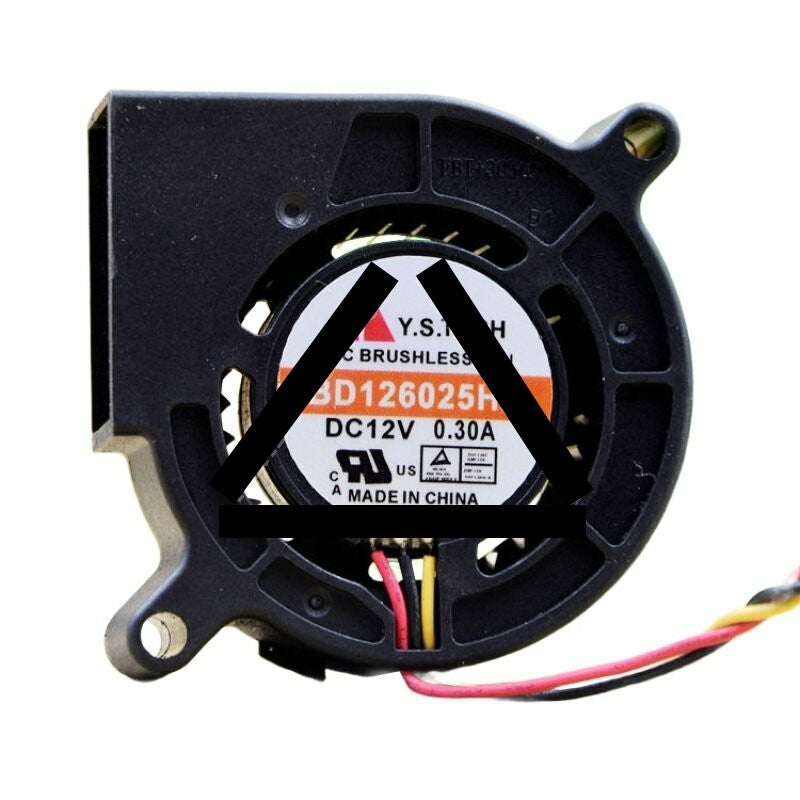 Y.S.TECH BD126025HB DC 12V 0.30A 2 Wires / 3 Wires Blower Cooling Fan