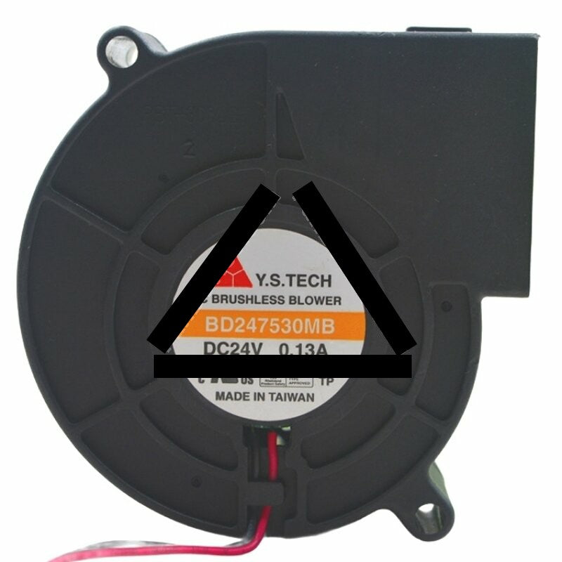 Y.S.TECH BD247530MB DC 24V 0.13A 2 Wires Brushless Blower Cooling Fan
