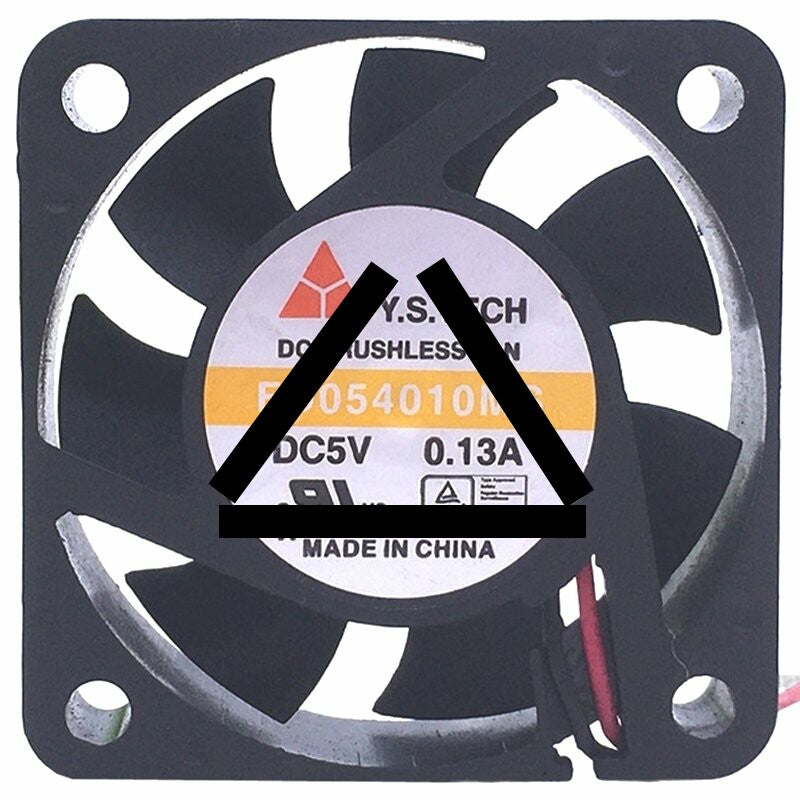 Y.S.TECH FD054010MS DC 5V 0.13A 2 Wires Brushless Axial Cooling Fan
