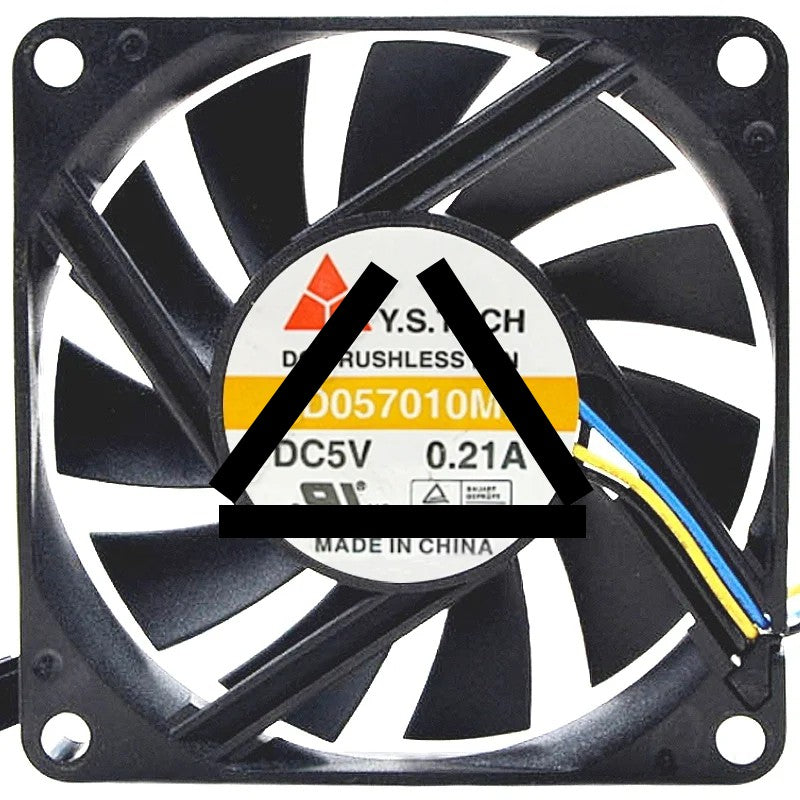 Y.S.TECH FD057010MB 5V 0.21A DC Brushless 3 Wires Axial Cooling Fan
