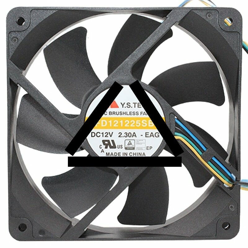 Y.S.TECH FD121225SB 12V 2.30A 4 Wires Axial Cooling Fan