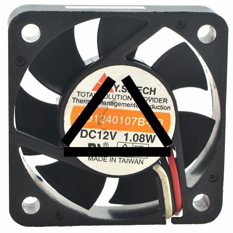 Y.S.TECH FD1240107B-2R DC 12V 1.08W 3 Wires Axial Cooling Fan
