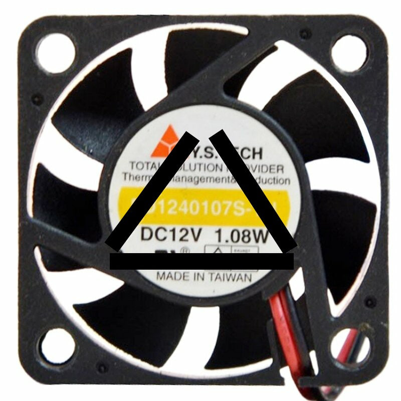 Y.S.TECH FD1240107S-1N DC 12V 1.08W 2 Wires Axial Cooling Fan