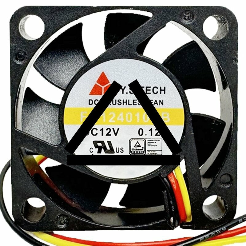 Y.S.TECH FD124010EB DC 12V 0.12A 3 Wires Brushless Axial Cooling Fan