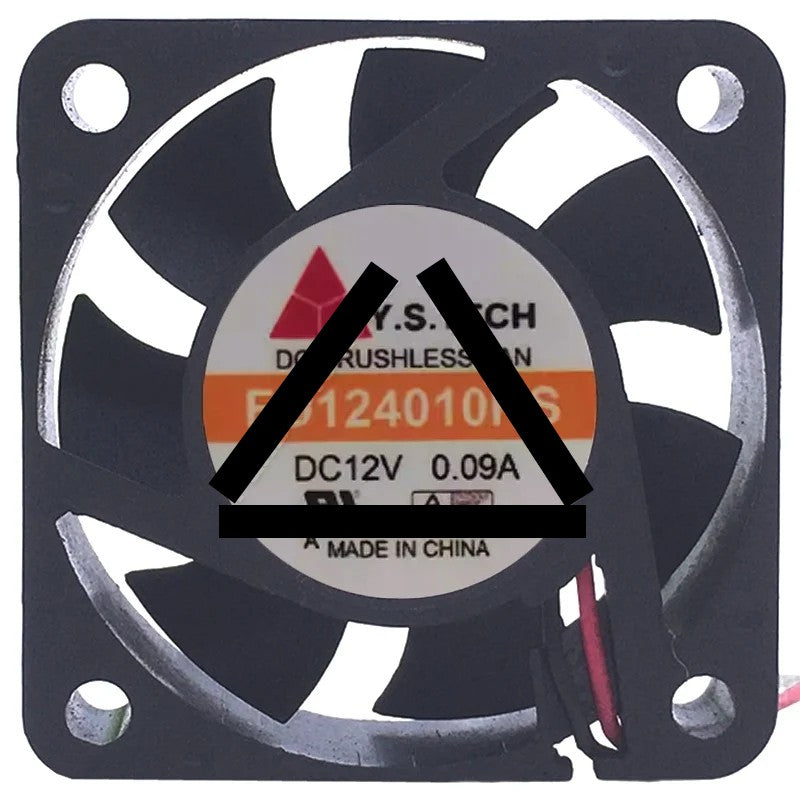 Y.S.TECH FD124010HS 12V 0.09A DC Brushless 2 Wires Axial Cooling Fan