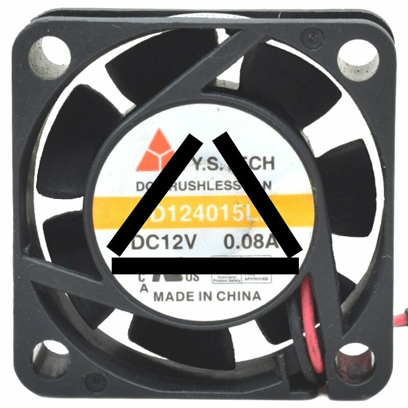 Y.S.TECH FD124015LB DC 12V 0.08A 2 Wires Brushless Axial Cooling Fan