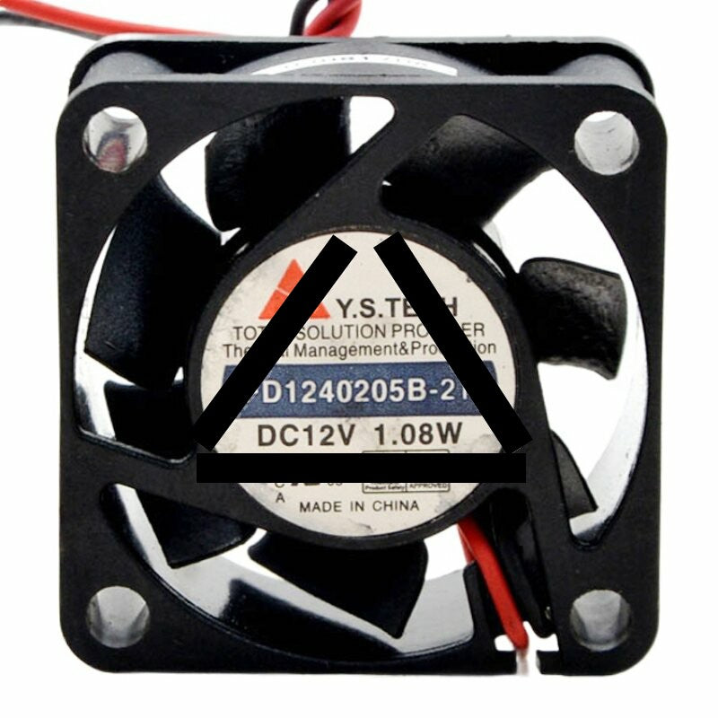 Y.S.TECH FD1240205B-2N DC 12V 1.08W 4020 Axial Cooling Fan
