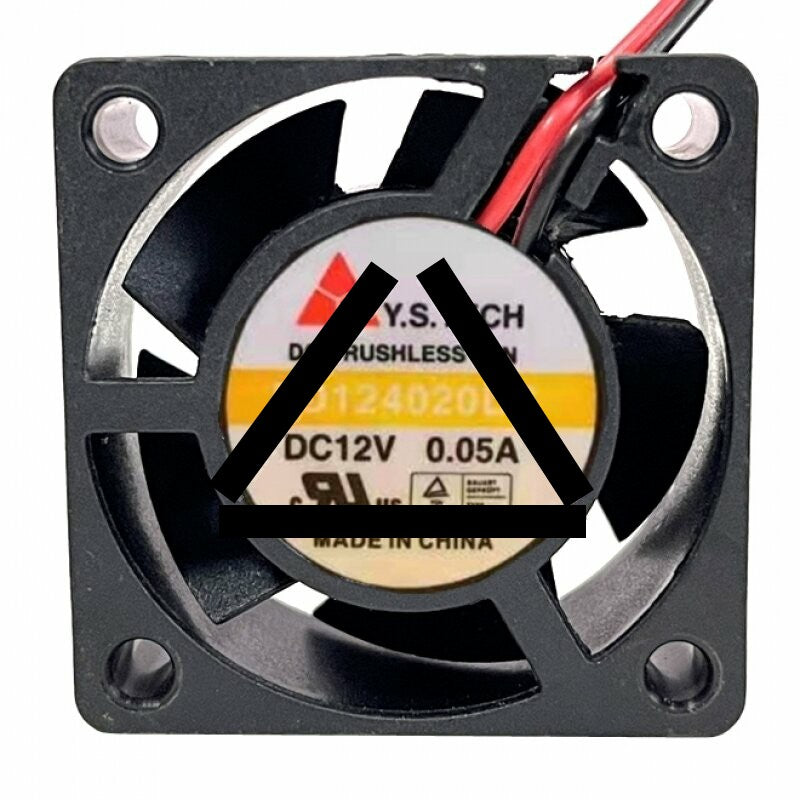 Y.S.TECH FD124020LB DC 12V 0.05A 2 Wires / 3 Wires Axial Cooling Fan