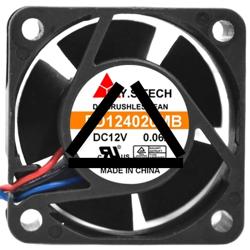 Y.S.TECH FD124020MB 12V 0.06A DC Brushless 3 Wires Axial Cooling Fan