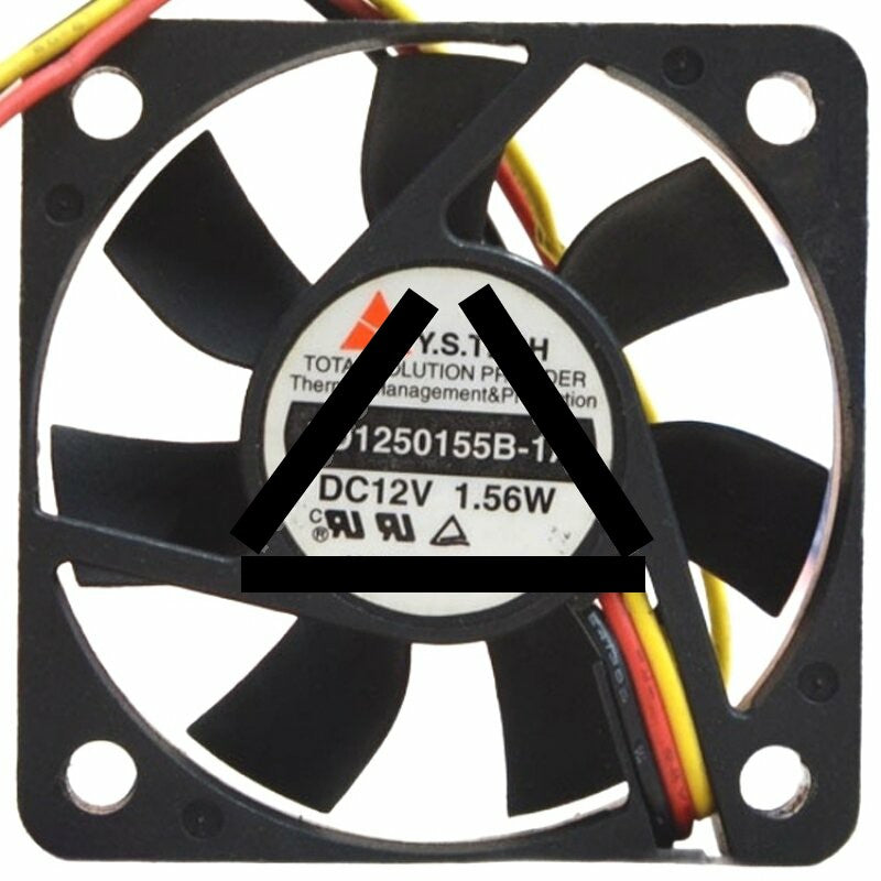 Y.S.TECH FD1250155B-1A DC 12V 1.56W 2 Wires / 3 Wires Axial Cooling Fan