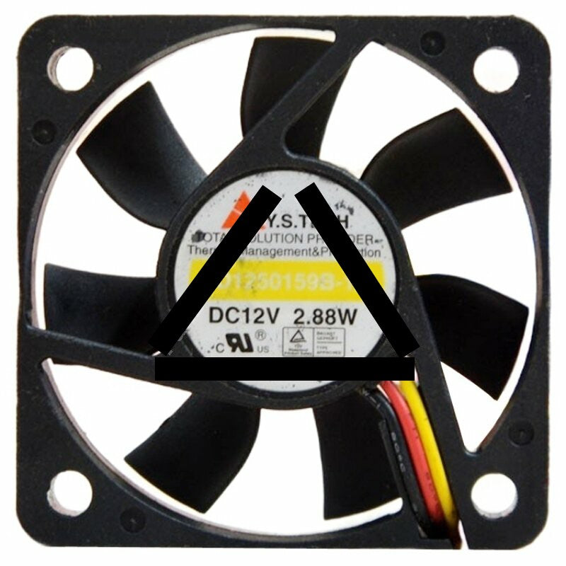 Y.S.TECH FD1250159B-1A DC 12V 2.88W 3 Wires Brushless Axial Cooling Fan