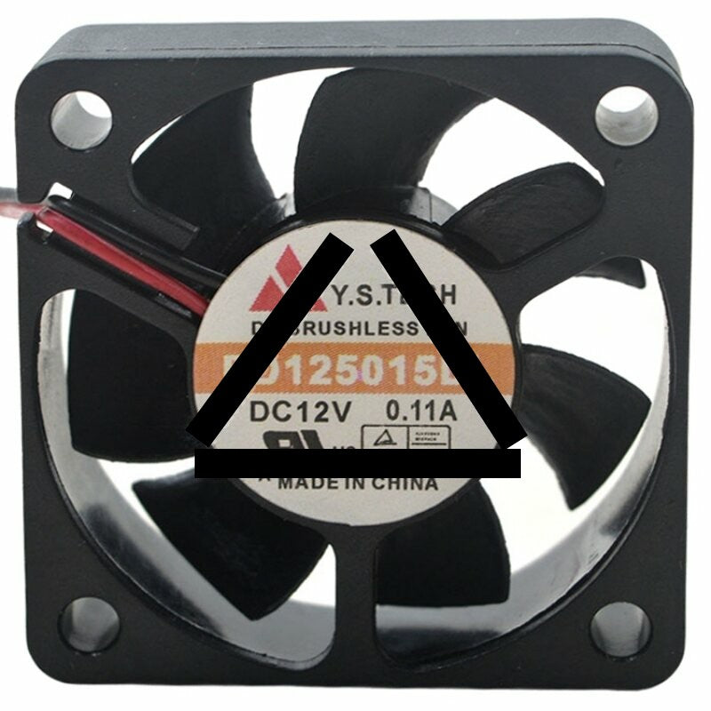Y.S.TECH FD125015LL DC 12V 0.11A 2 Wires Brushless Axial Cooling Fan
