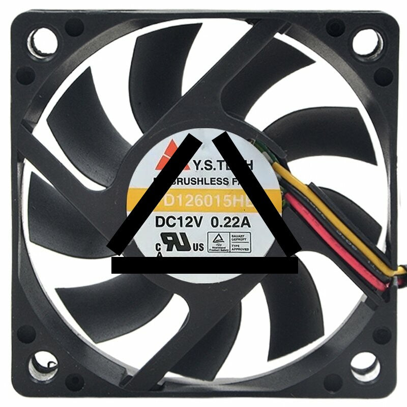 Y.S.TECH FD126015HB 12V 0.22A 2 / 3 Wires Cooling Fan