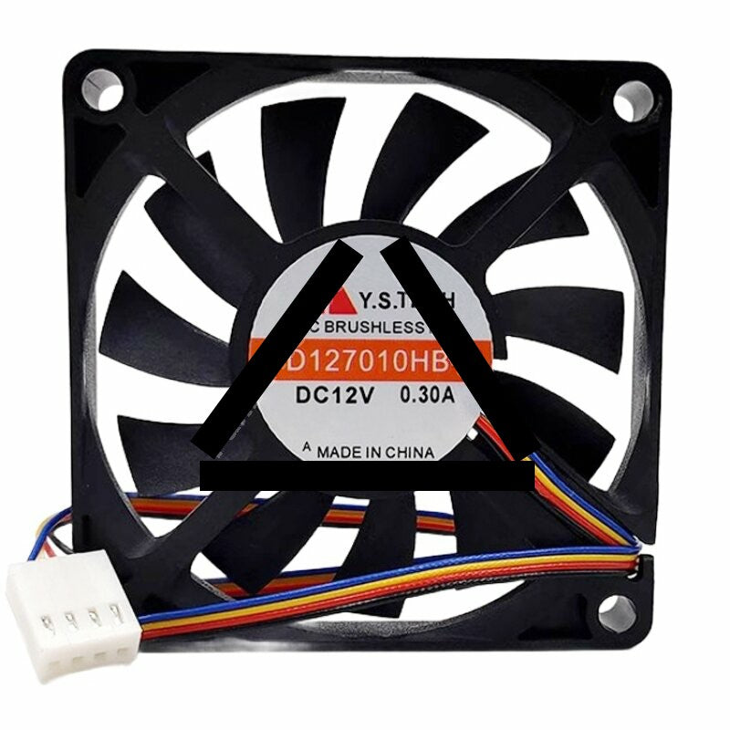 Y.S.TECH FD127010HB-H DC 12V 0.30A 7010 Axial Brushless Cooling Fan