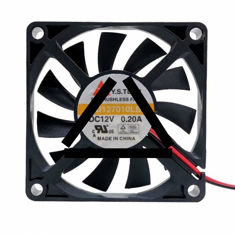 Y.S.TECH FD127010LB DC 12V 0.20A 2 Wires / 3 Wires Axial Cooling Fan