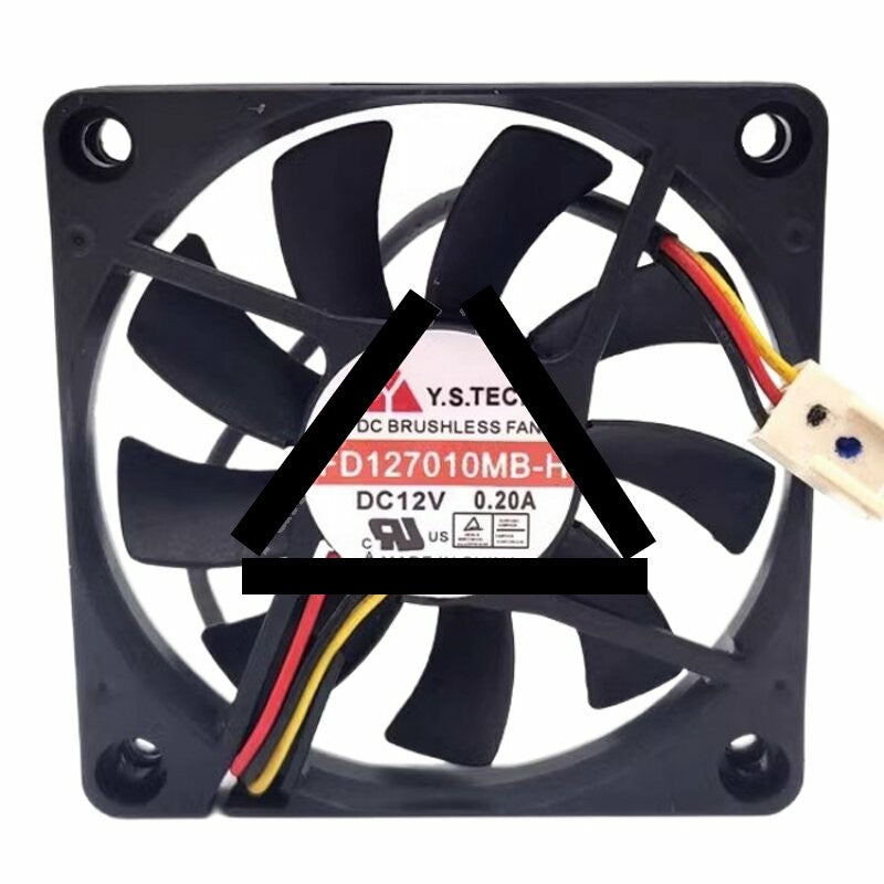 Y.S.TECH FD127010MB-H DC 12V 0.20A 7010 Axial Brushless Cooling Fan