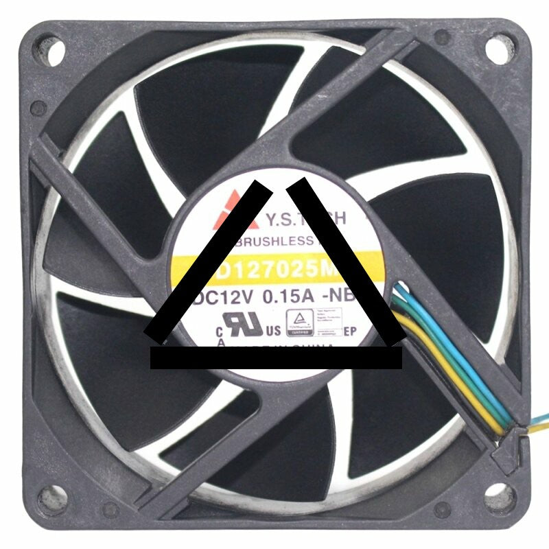 Y.S.TECH FD127025MB DC 12V 0.15A 4 Wires Brushless Axial Cooling Fan