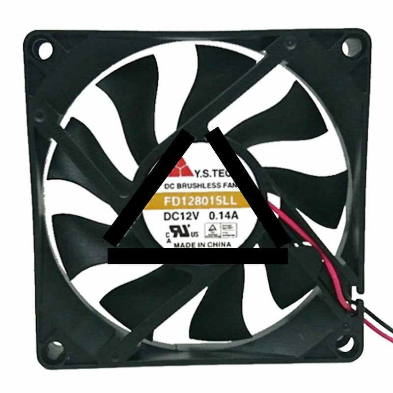 Y.S.TECH FD128015LL DC 12V 0.14A 8015 Brushless Axial Cooling Fan