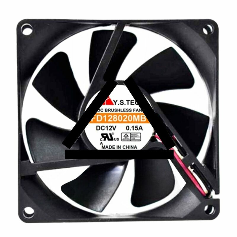 Y.S.TECH FD128020MB DC 12V 0.15A 2 Wires / 3 Wires Axial Cooling Fan