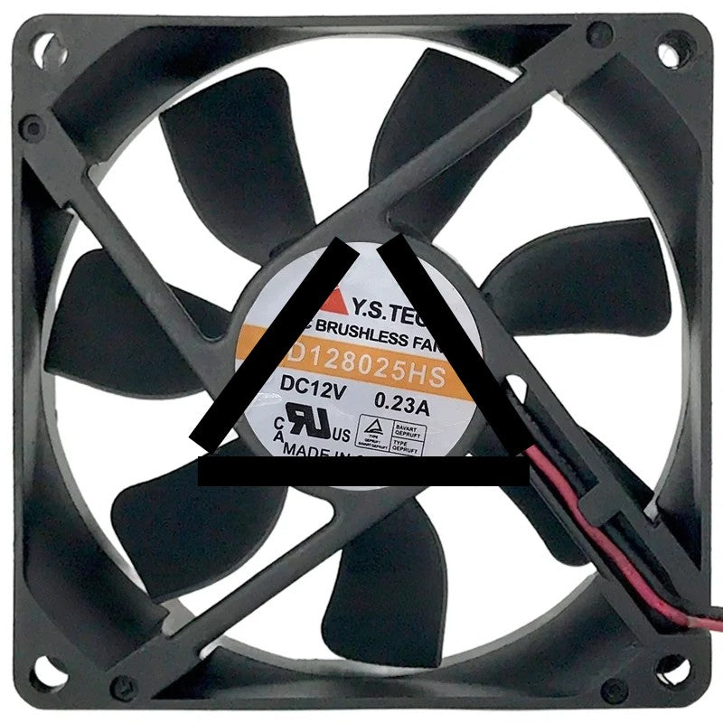 Y.S.TECH FD128025HS 12V 0.23A DC Brushless 2 Wires Axial Cooling Fan