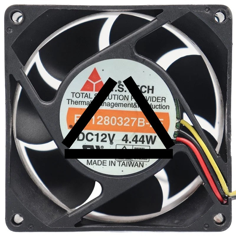 Y.S.TECH FD1280327B-2F DC 12V 4.44W 3 Wires Axial Cooling Fan