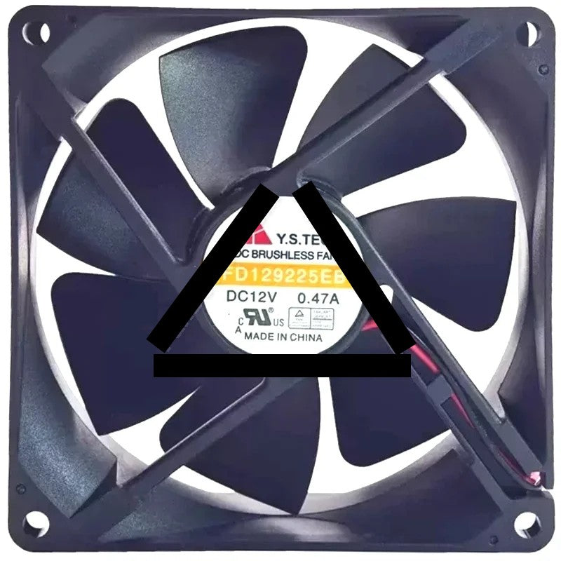 Y.S.TECH FD129225EB 12V 0.47A DC Brushless 2 Wires Axial Cooling Fan