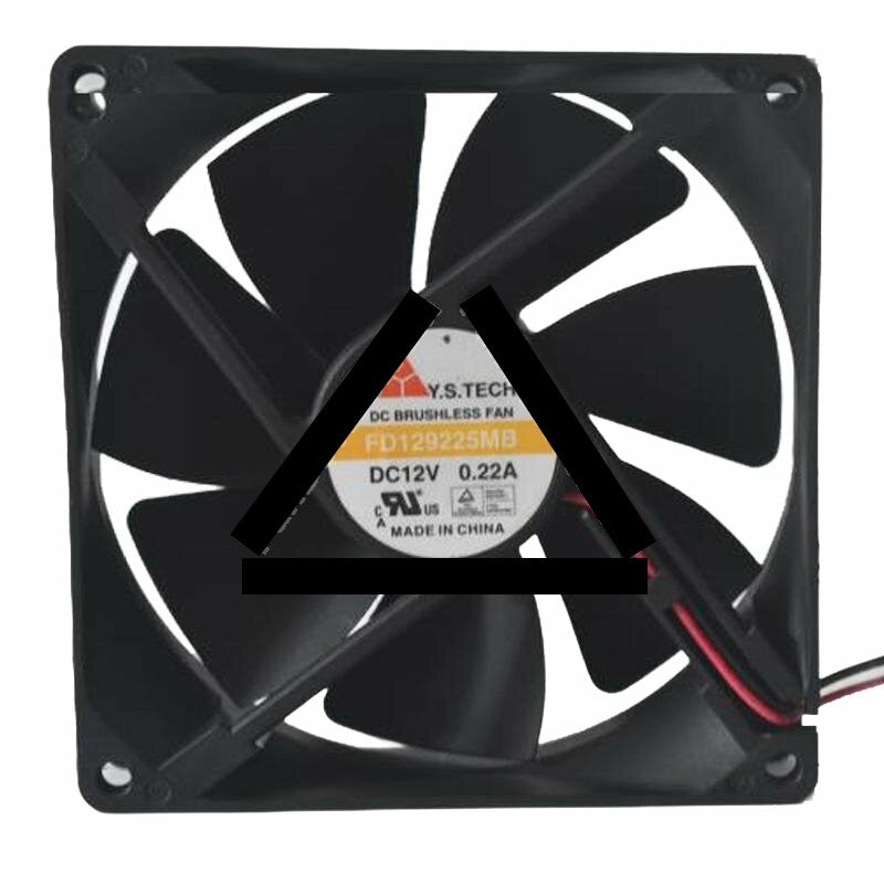 Y.S.TECH FD129225MB DC 12V 0.22A 9025 Axial Brushless Cooling Fan