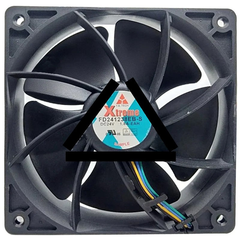 Y.S.TECH FD241238EB-S 24V 1.8A 4 Wires Axial Cooling Fan