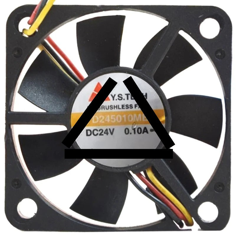 Y.S.TECH FD245010MB 24V 0.10A DC Brushless 3 Wires Axial Cooling Fan