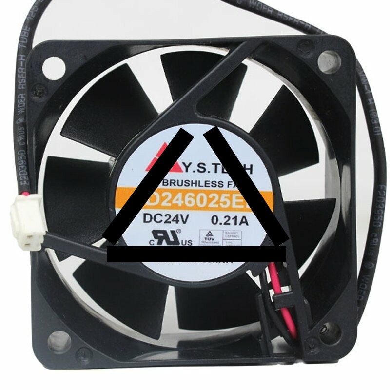 Y.S.TECH FD246025EB DC 24V 0.21A 2 Wires / 3 Wires Axial Cooling Fan
