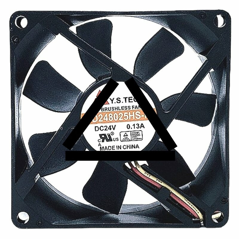 Y.S.TECH FD248025HS-N DC 24V 0.13A 3 Wires Brushless Axial Cooling Fan
