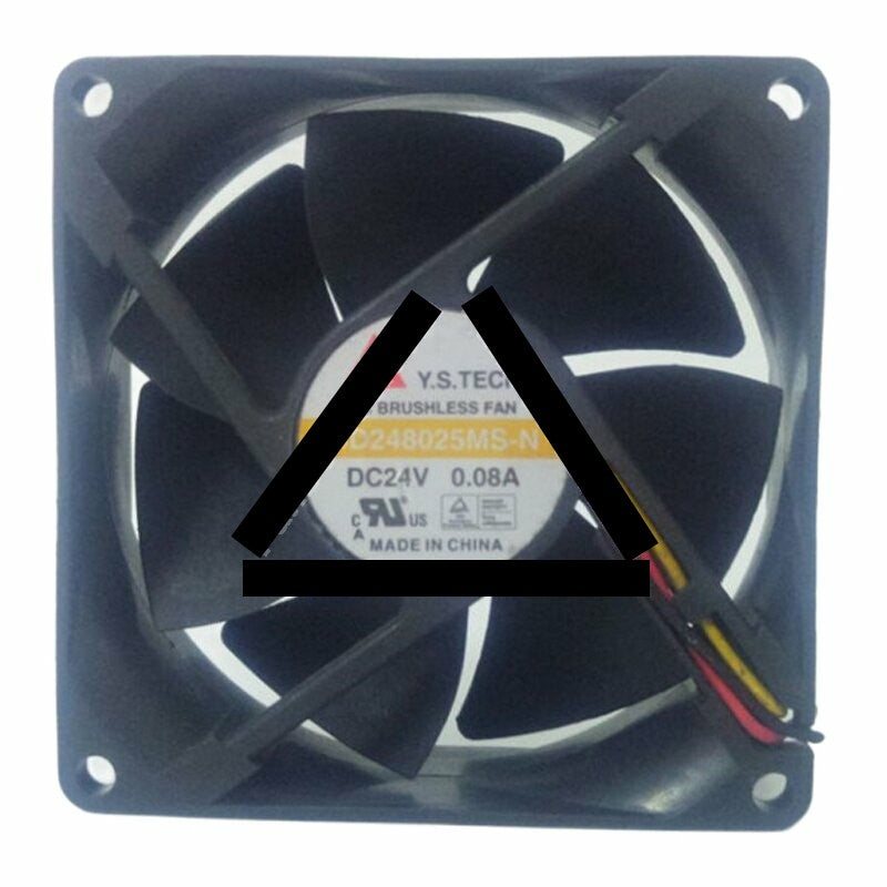Y.S.TECH FD248025MS-N DC 24V 0.08A 8025 Axial Brushless Cooling Fan