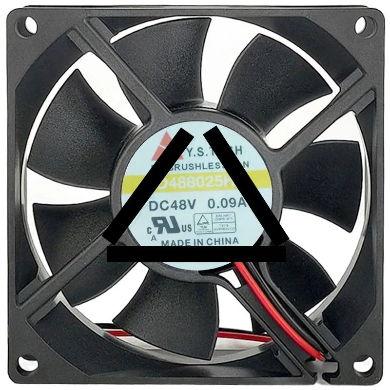 Y.S.TECH FD488025HB 48V 0.09A DC Brushless 2 Wires Axial Cooling Fan