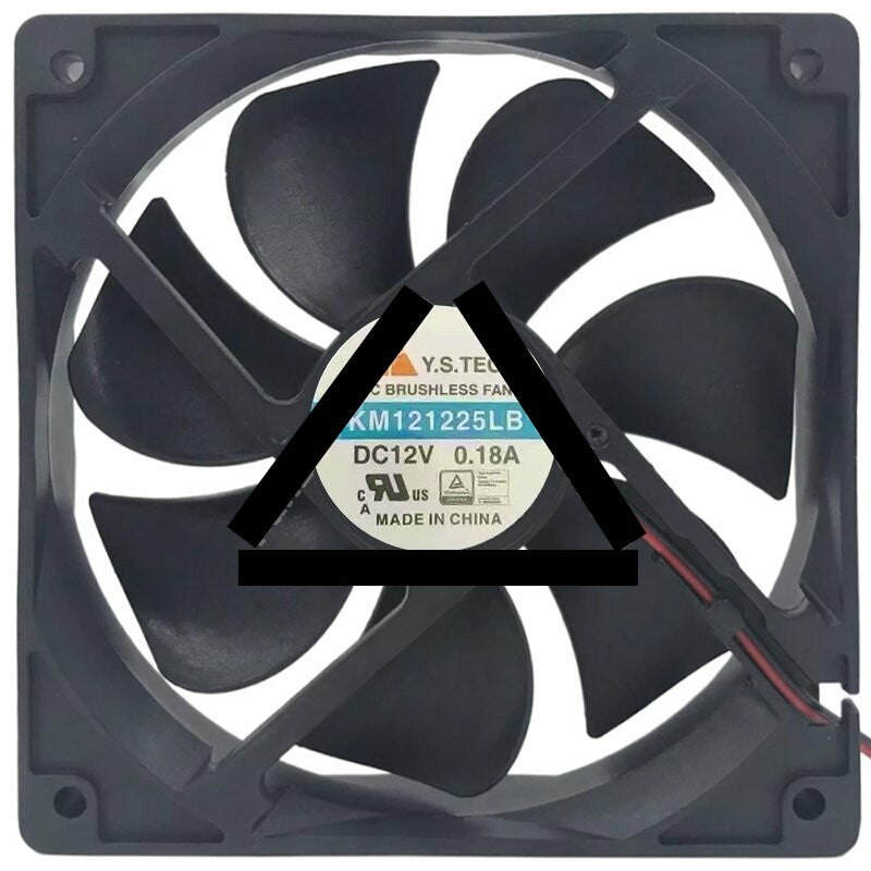 Y.S.TECH KM121225LB 12V 0.18A 2 Wires Axial Cooling Fan