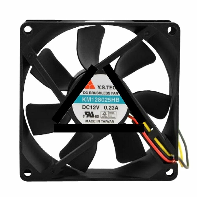 Y.S.TECH KM128025HB DC 12V 0.23A 2 Wires / 3 Wires Axial Cooling Fan