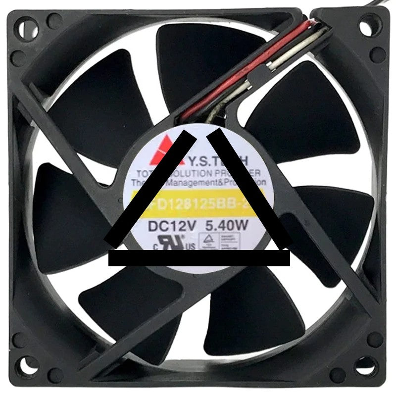 Y.S.TECH NFD128125BB-2F DC 12V 5.40W 3 Wires Axial Cooling Fan