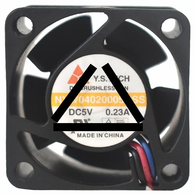 Y.S.TECH NYW04020005BSS DC 5V 0.23A 3 Wires Brushless Axial Cooling Fan