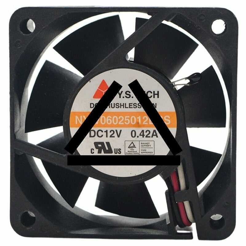 Y.S.TECH NYW06025012BSS DC 12V 0.42A Brushless Axial Cooling Fan