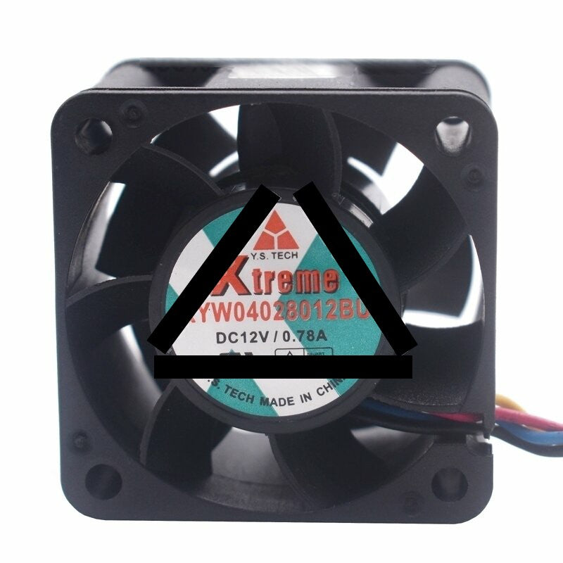 Y.S.TECH XYW04028012BU DC 12V 0.78A 2 Wires / 3 Wires / 4 Wires Axial Cooling Fan