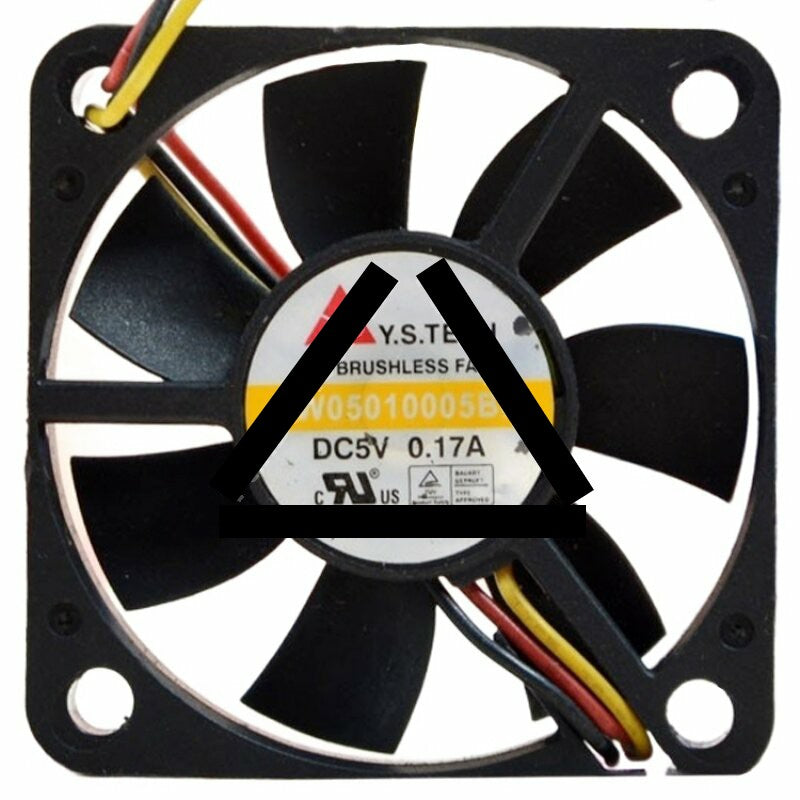 Y.S.TECH YW05010005BM 5V 0.17A 3 Wires DC Brushless Axial Cooling Fan