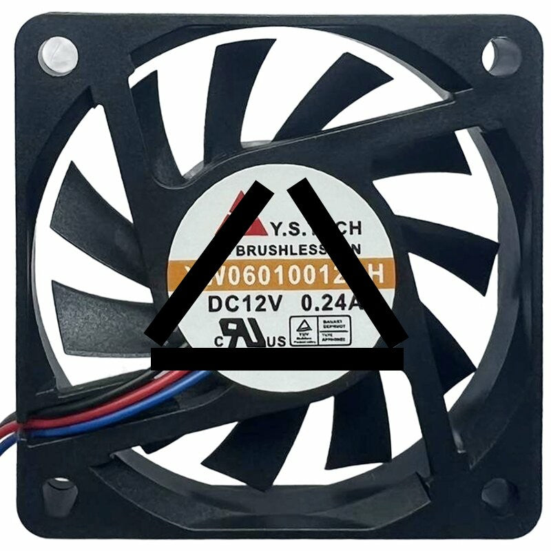 Y.S.TECH YW06010012BH 12V 0.24A 3 Wires Axial Cooling Fan