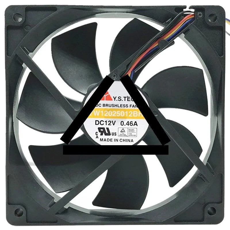 Y.S.TECH YW12025012BH 12V 0.46A 4 Wires Axial Cooling Fan