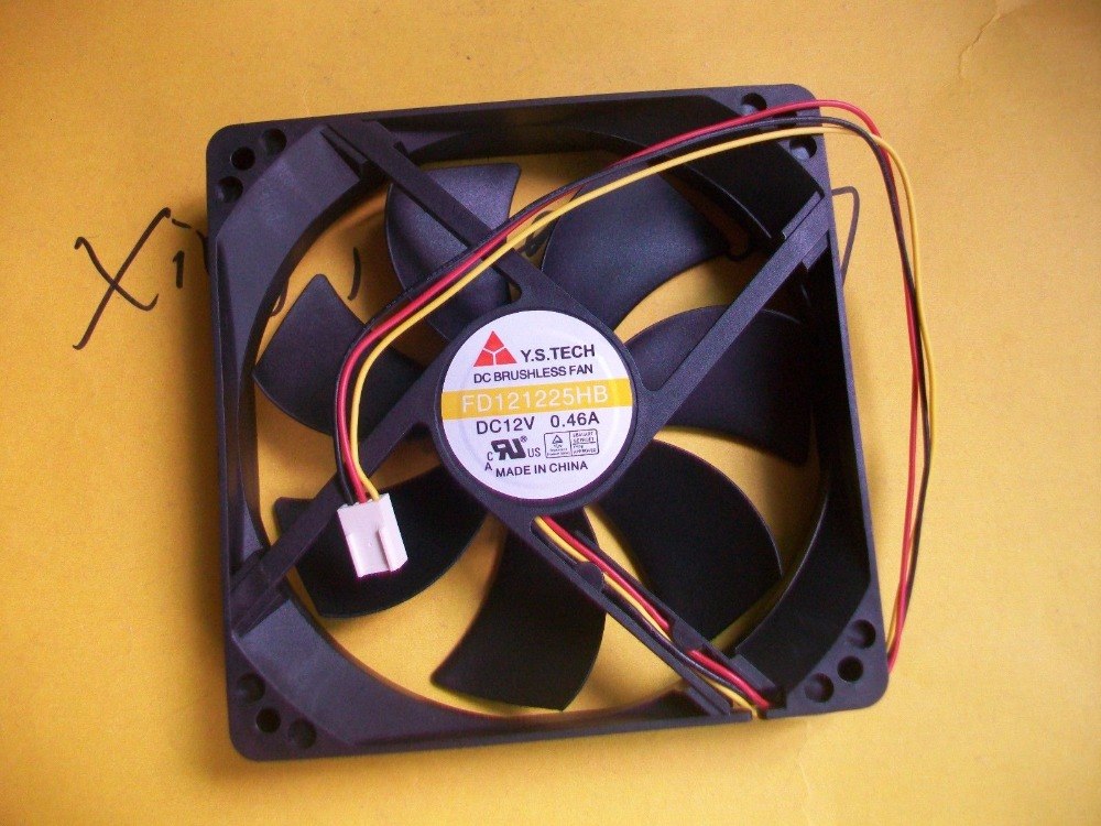 Y.S.TECH FD121225HB 12V 0.46A 12CM 125 3pin Chassis fan